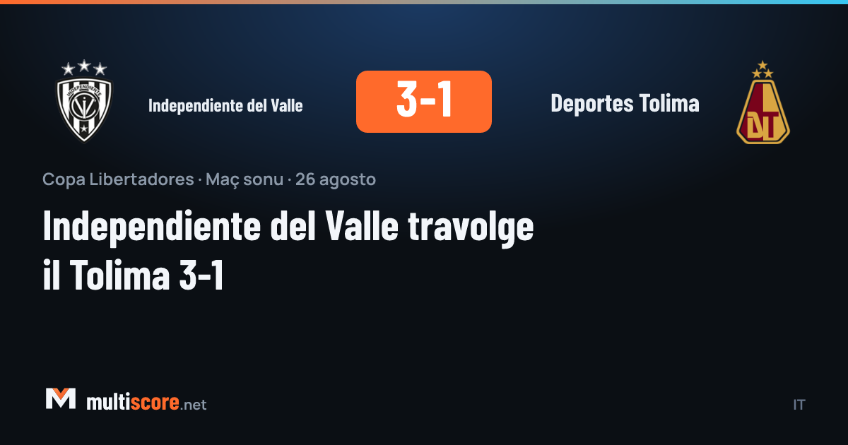 Independiente del Valle - Deportes Tolima