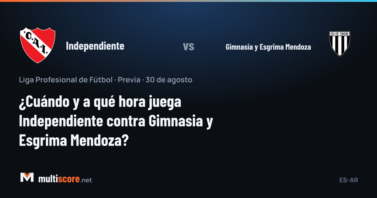 Independiente - Gimnasia y Esgrima Mendoza maç öncesi