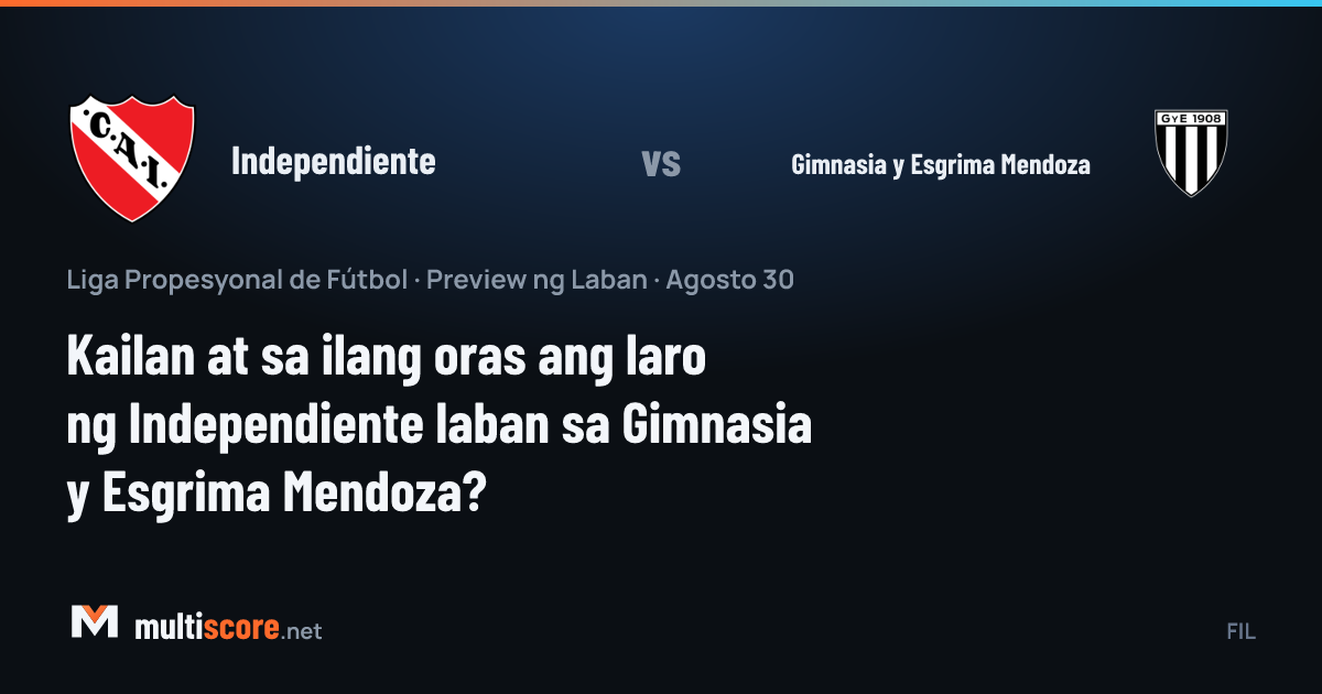 Independiente - Gimnasia y Esgrima Mendoza maç öncesi