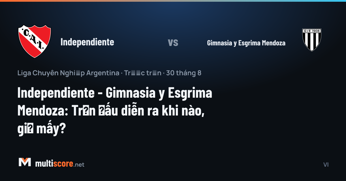 Independiente - Gimnasia y Esgrima Mendoza maç öncesi