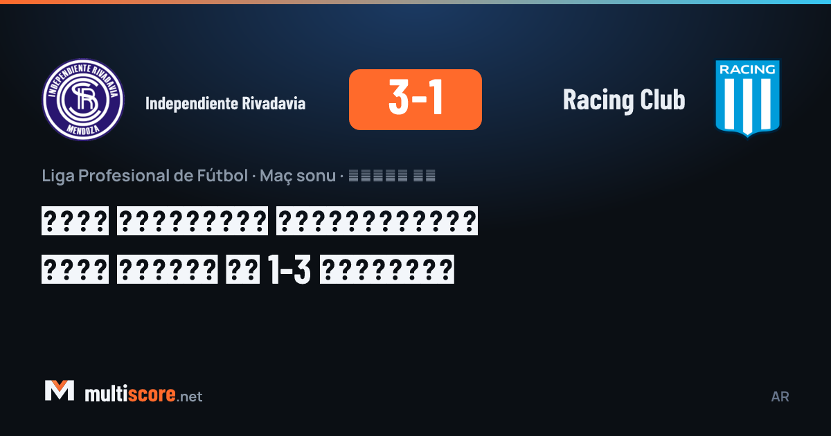 Independiente Rivadavia - Racing Club