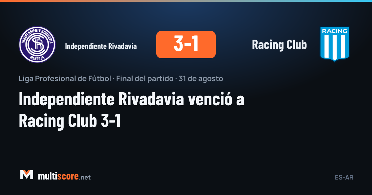 Independiente Rivadavia - Racing Club
