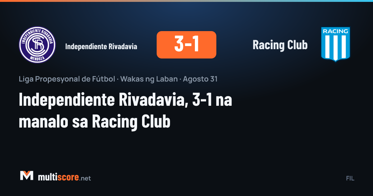 Independiente Rivadavia - Racing Club