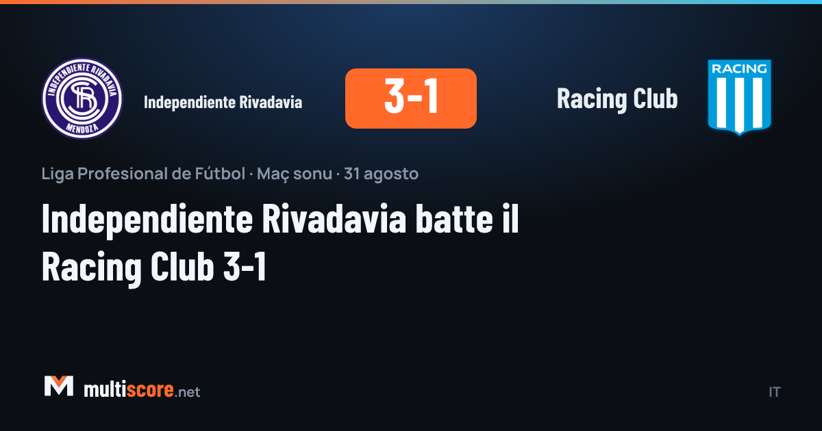 Independiente Rivadavia - Racing Club