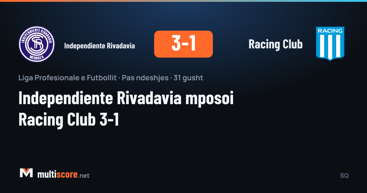 Independiente Rivadavia - Racing Club