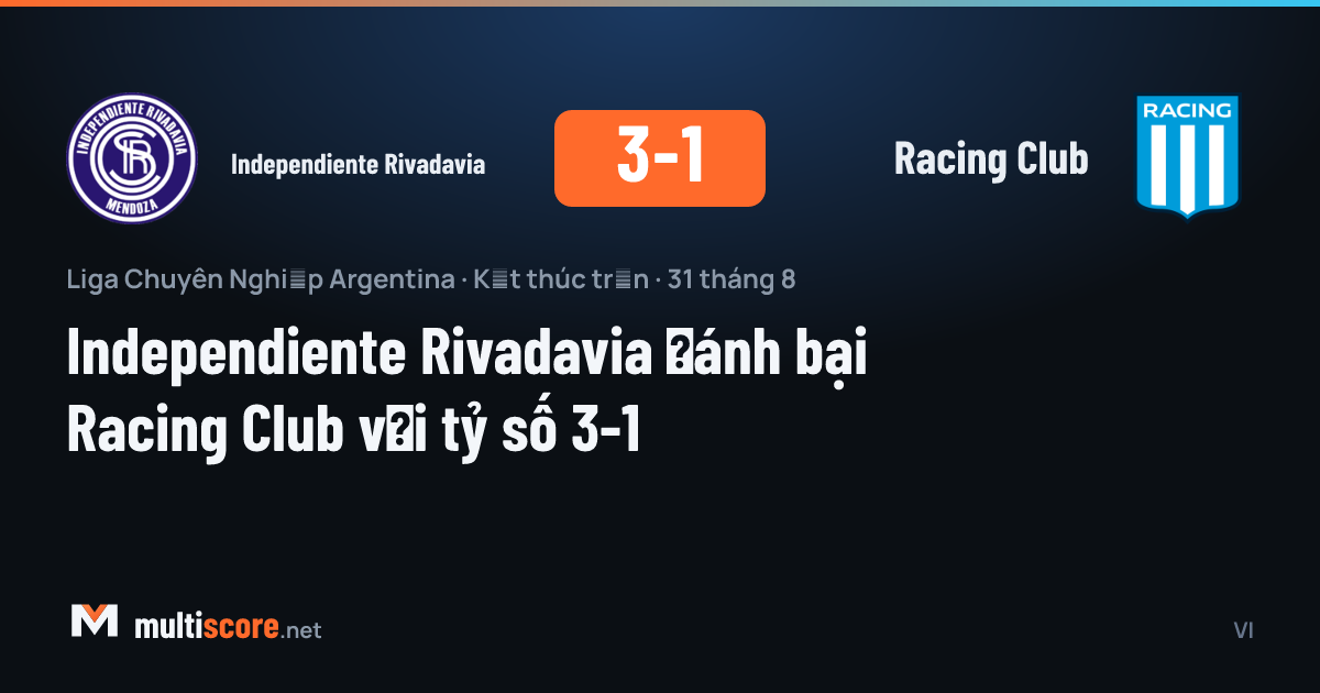 Independiente Rivadavia - Racing Club