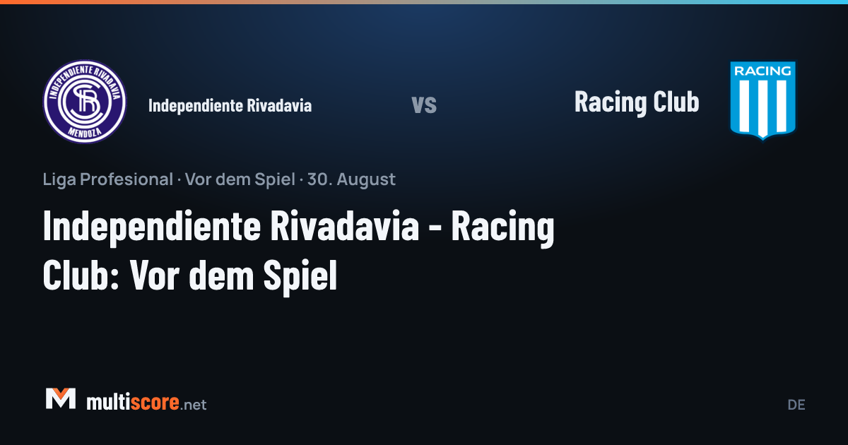 Independiente Rivadavia - Racing Club maç öncesi