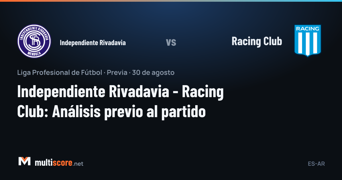Independiente Rivadavia - Racing Club maç öncesi