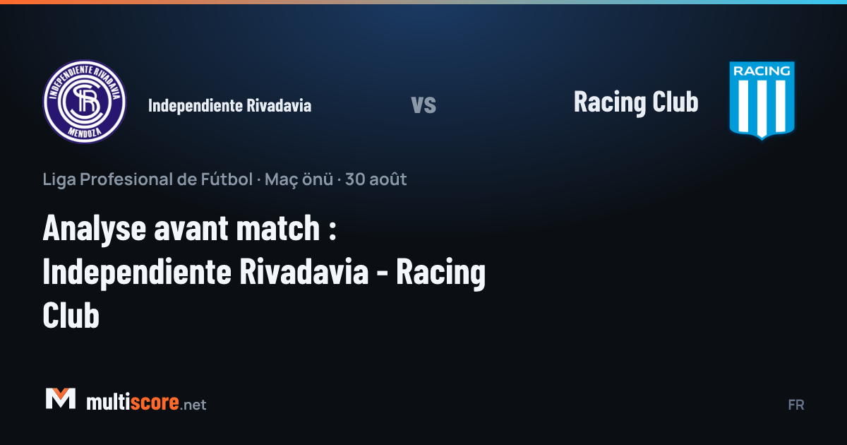 Independiente Rivadavia - Racing Club maç öncesi