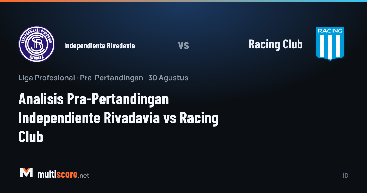 Independiente Rivadavia - Racing Club maç öncesi