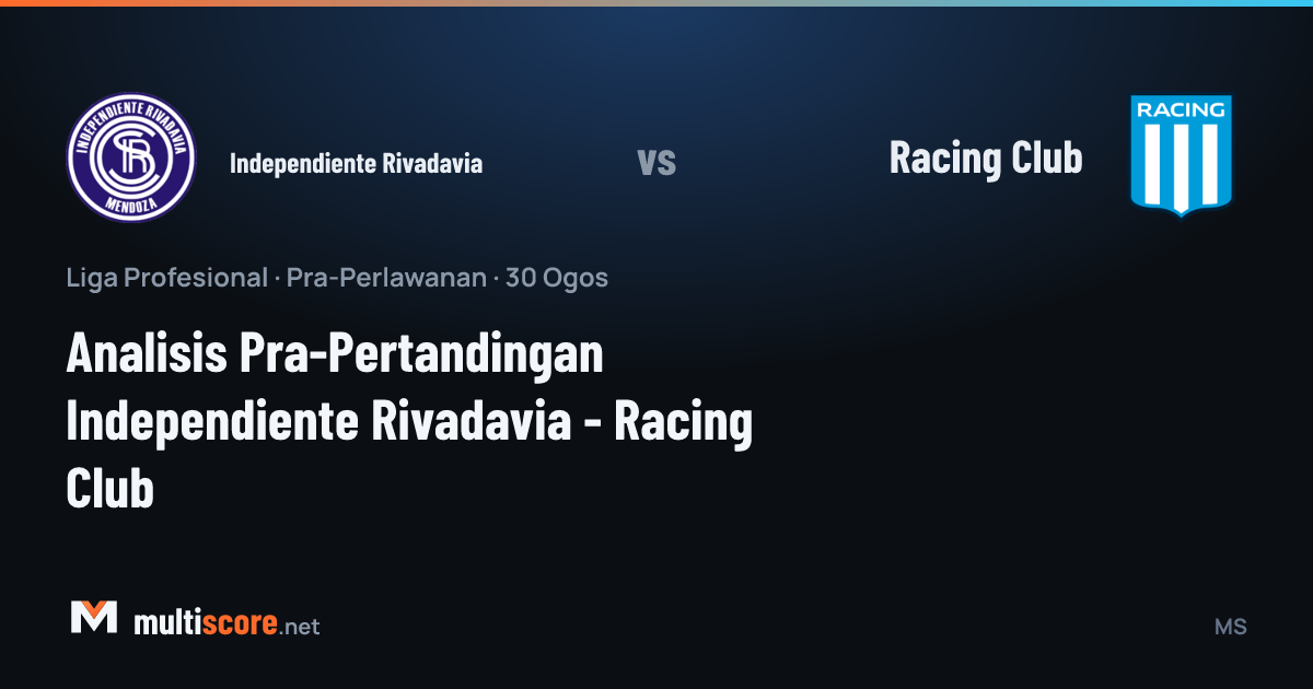 Independiente Rivadavia - Racing Club maç öncesi