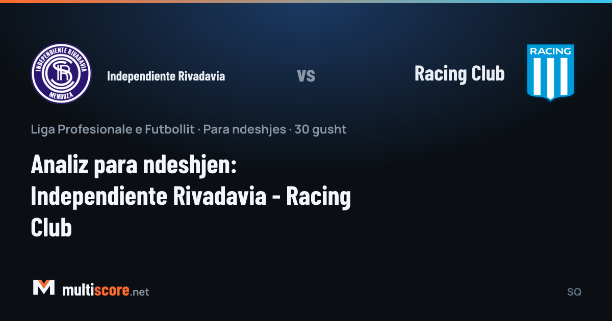 Independiente Rivadavia - Racing Club maç öncesi