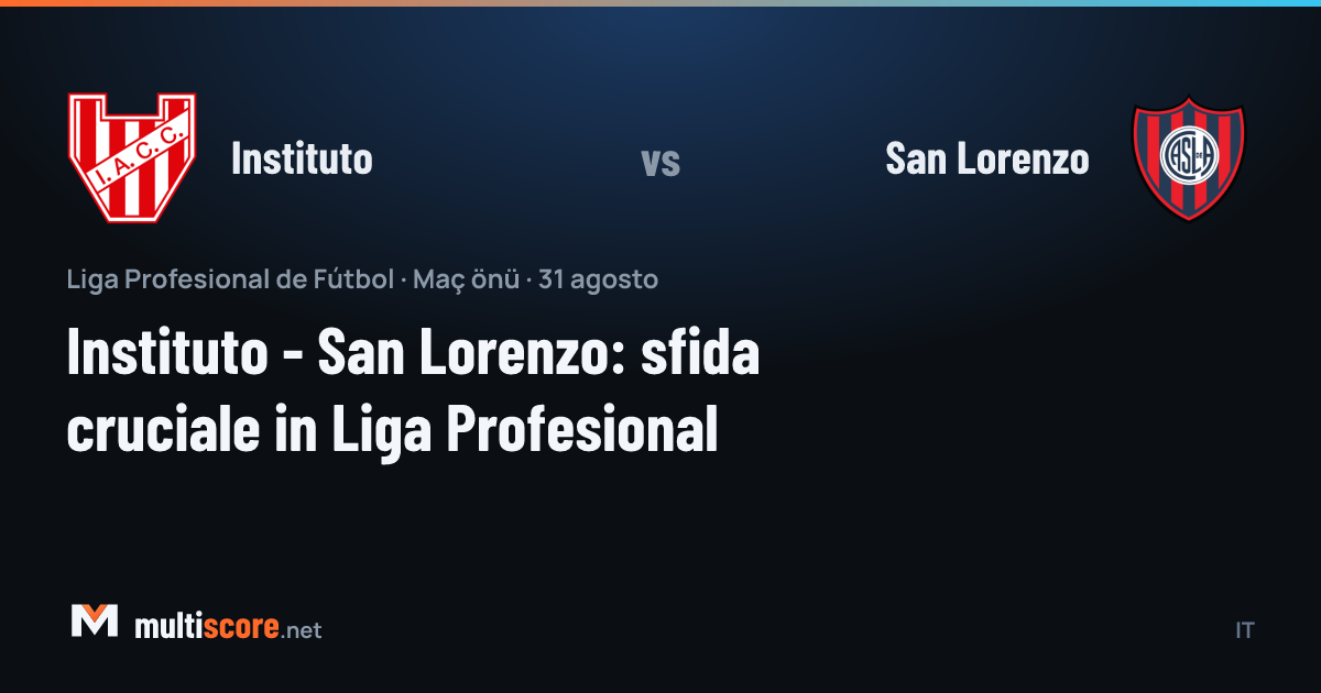 Instituto - San Lorenzo maç öncesi