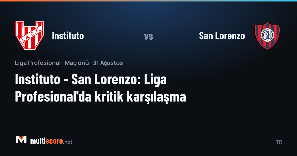 Instituto - San Lorenzo maç öncesi