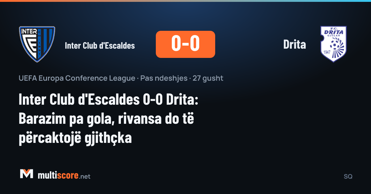 Inter Club d'Escaldes ve Drita futbolcularının UEFA Konferans Ligi maçından bir görüntü
