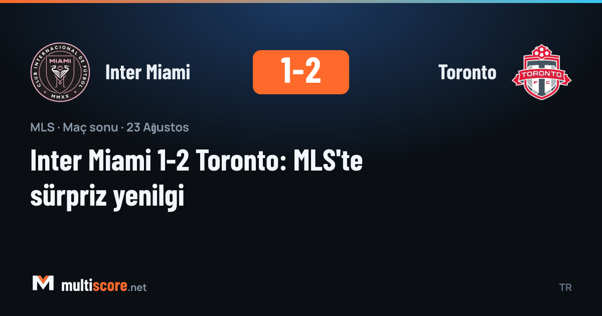 Inter Miami ile Toronto arasındaki MLS maçından bir kare