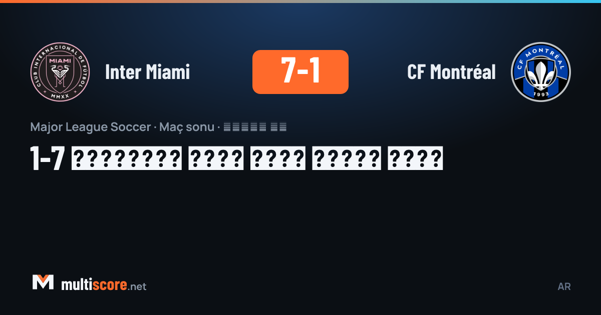 Inter Miami - CF Montréal maçından görüntü