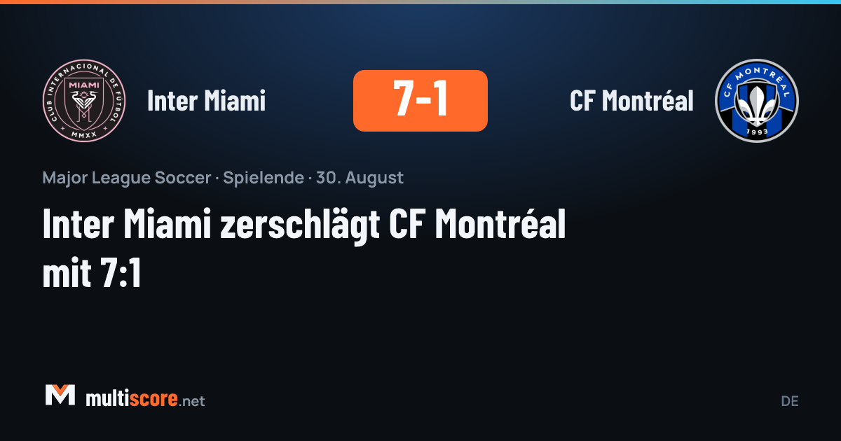 Inter Miami - CF Montréal maçından görüntü