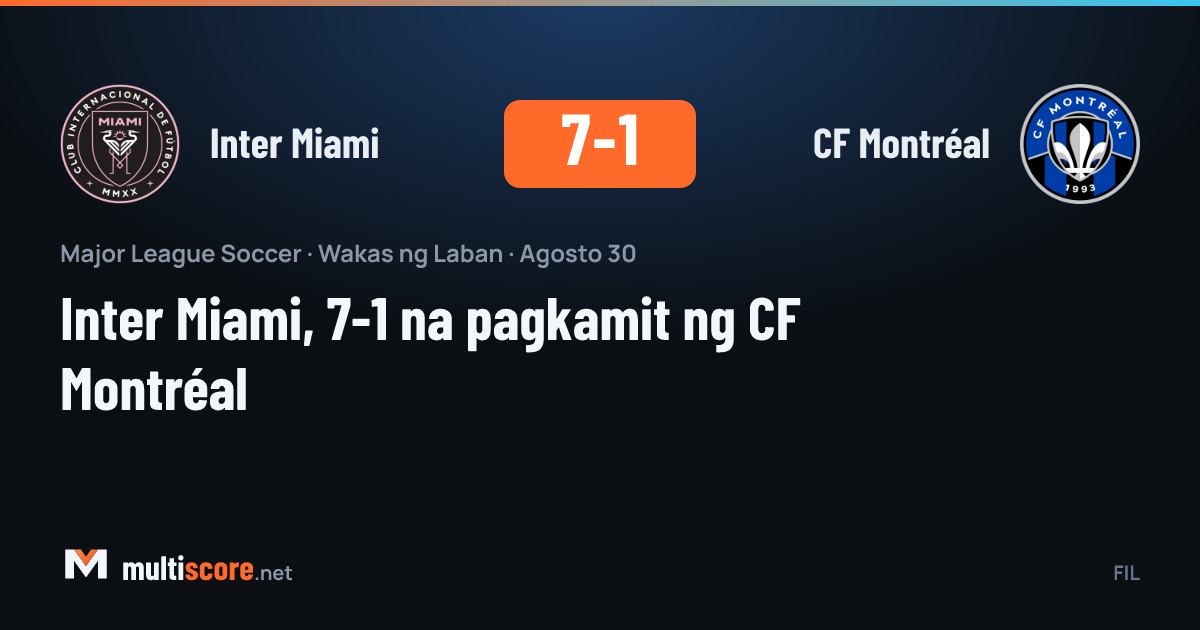 Inter Miami - CF Montréal maçından görüntü