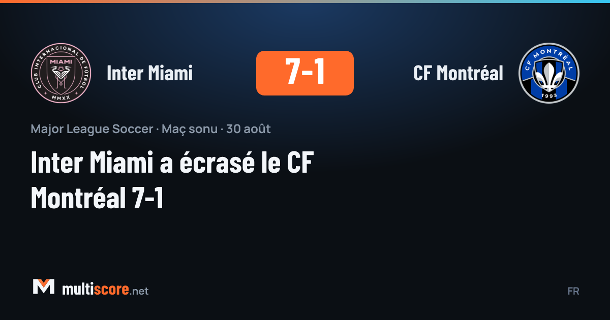 Inter Miami - CF Montréal maçından görüntü