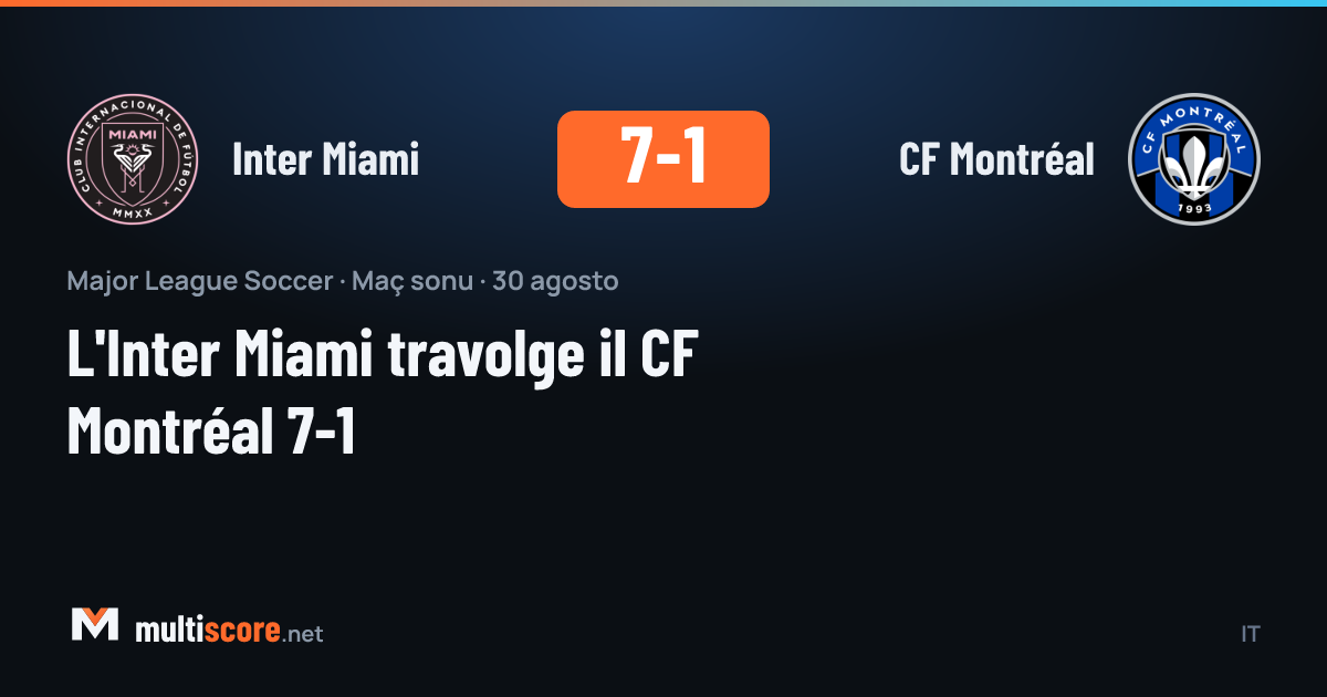 Inter Miami - CF Montréal maçından görüntü