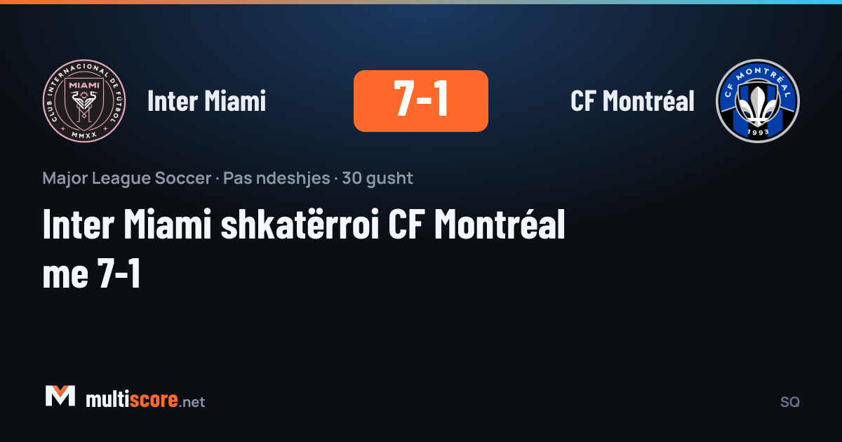 Inter Miami - CF Montréal maçından görüntü