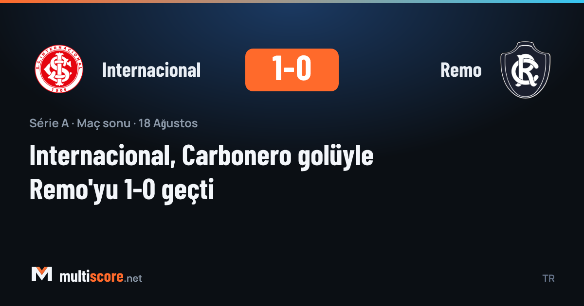 Internacional oyuncusu Johan Carbonero, Remo maçında gol sevinci yaşıyor