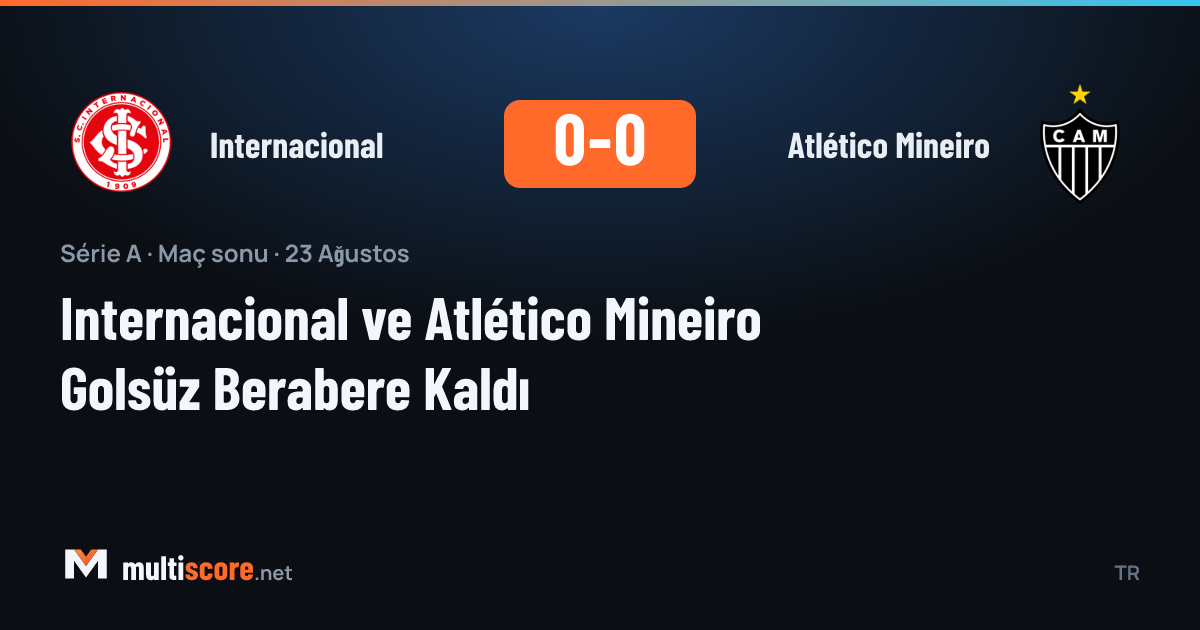 Internacional ve Atlético Mineiro maçından bir görünüm