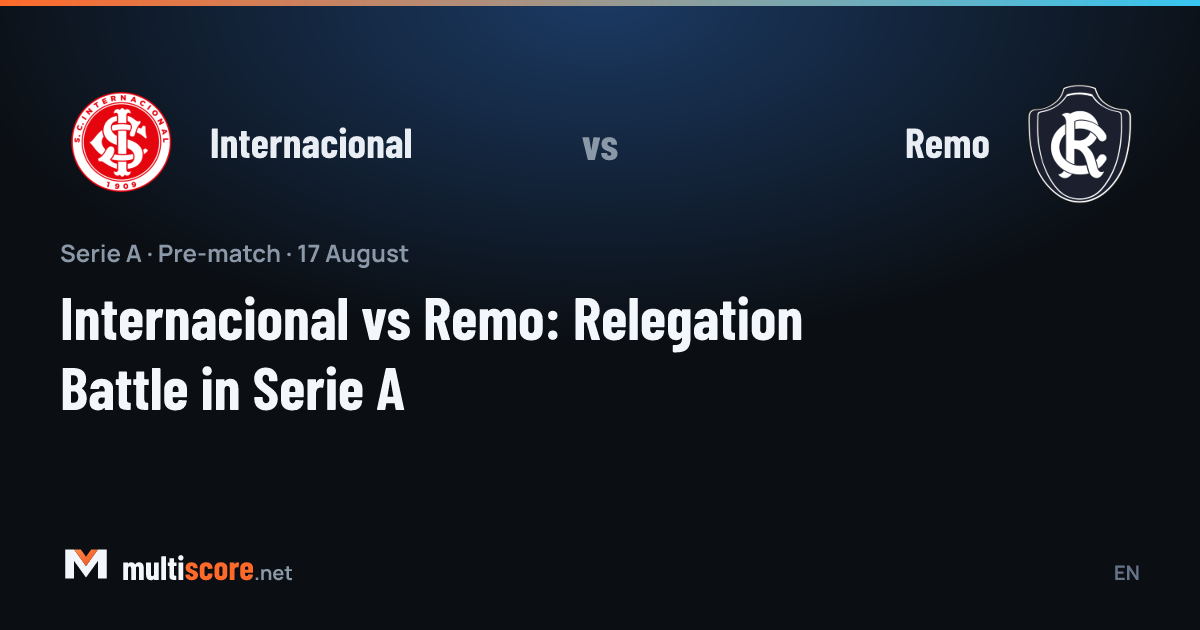 Internacional ve Remo oyuncuları Serie A maçında mücadele ediyor
