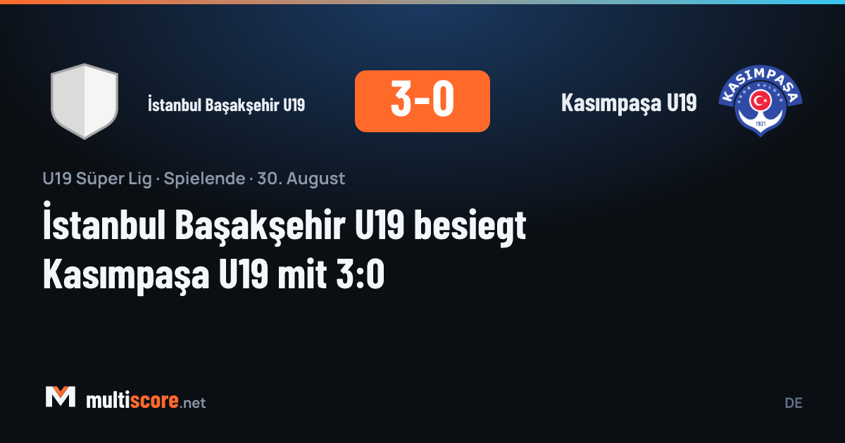 İstanbul Başakşehir U19 - Kasımpaşa U19 maçı