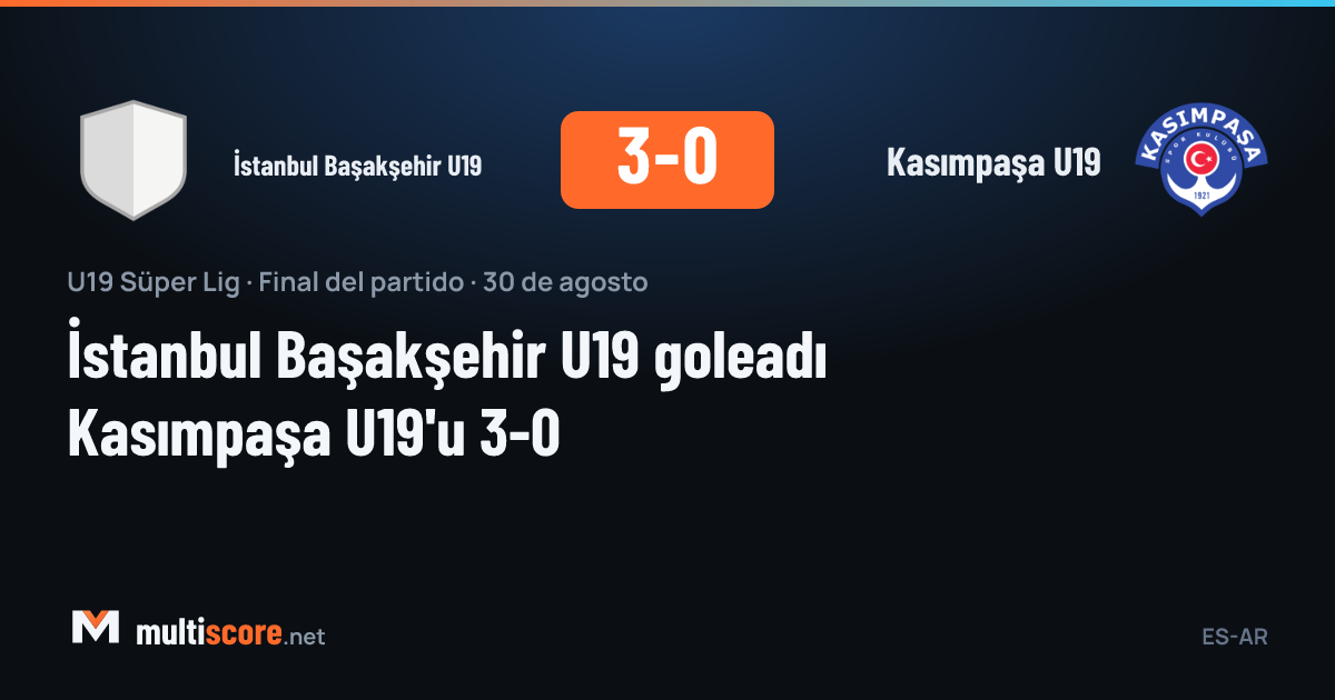 İstanbul Başakşehir U19 - Kasımpaşa U19 maçı