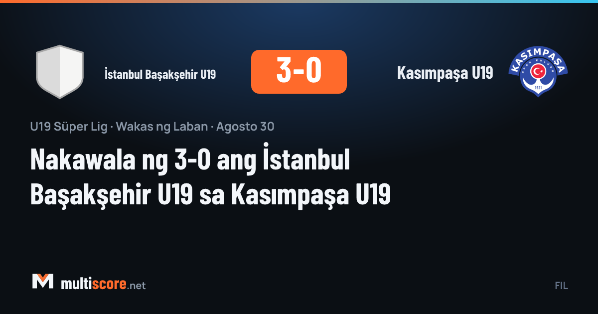 İstanbul Başakşehir U19 - Kasımpaşa U19 maçı