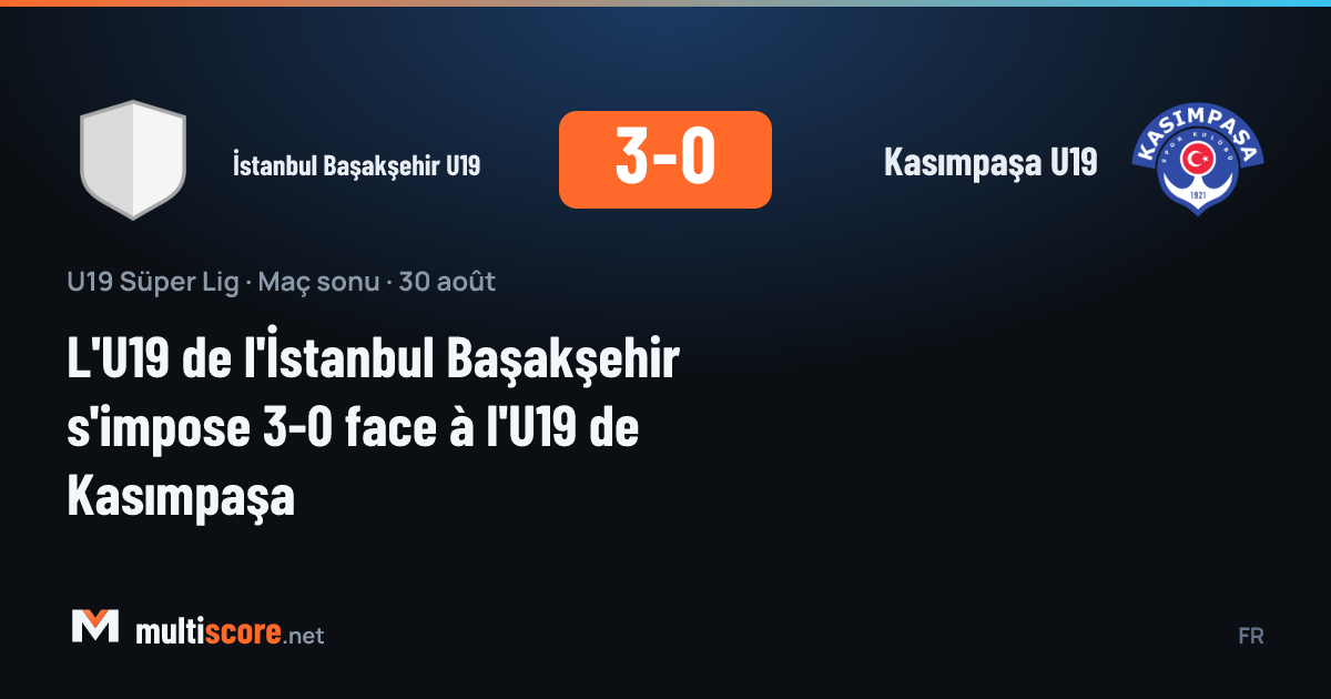 İstanbul Başakşehir U19 - Kasımpaşa U19 maçı