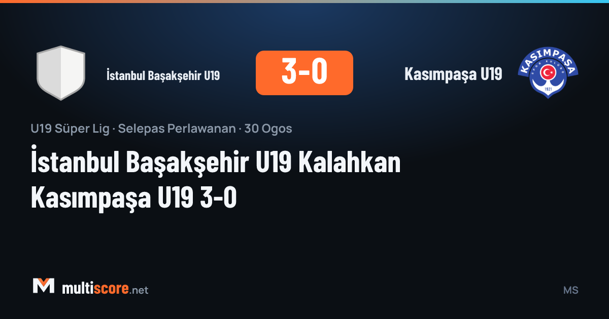 İstanbul Başakşehir U19 - Kasımpaşa U19 maçı