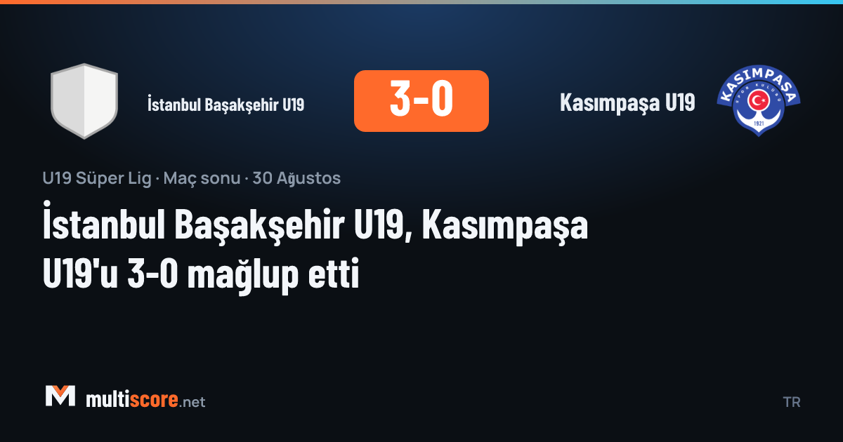 İstanbul Başakşehir U19 - Kasımpaşa U19 maçı