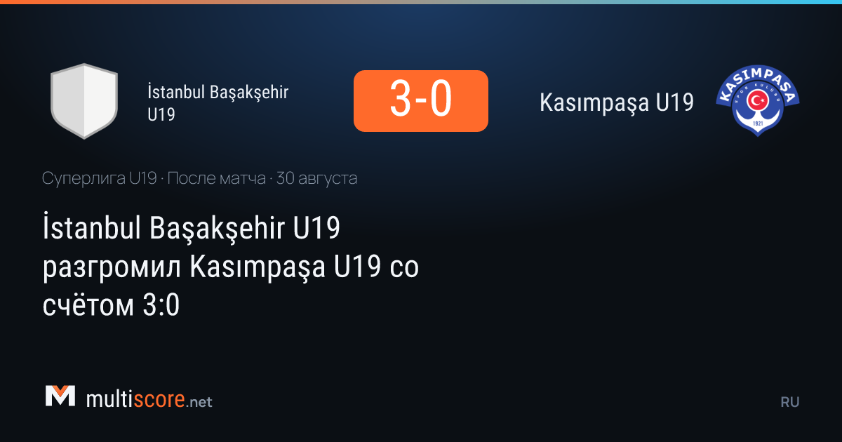 İstanbul Başakşehir U19 - Kasımpaşa U19 maçı