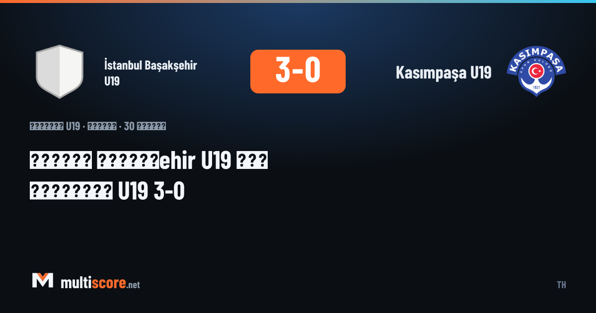 İstanbul Başakşehir U19 - Kasımpaşa U19 maçı