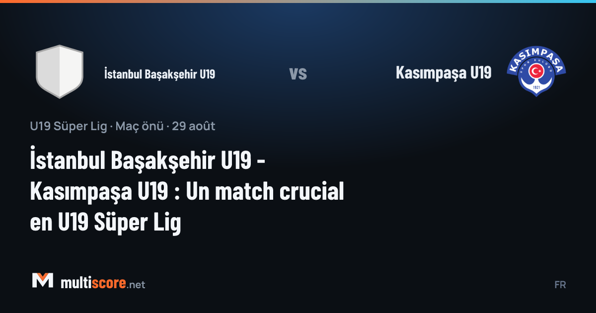 U19 Süper Lig'de İstanbul Başakşehir U19 - Kasımpaşa U19 maç öncesi