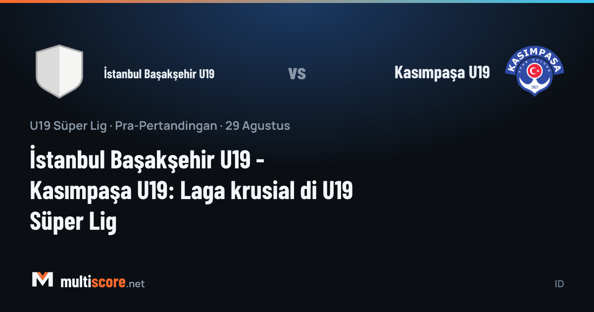 U19 Süper Lig'de İstanbul Başakşehir U19 - Kasımpaşa U19 maç öncesi