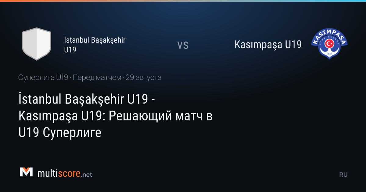U19 Süper Lig'de İstanbul Başakşehir U19 - Kasımpaşa U19 maç öncesi