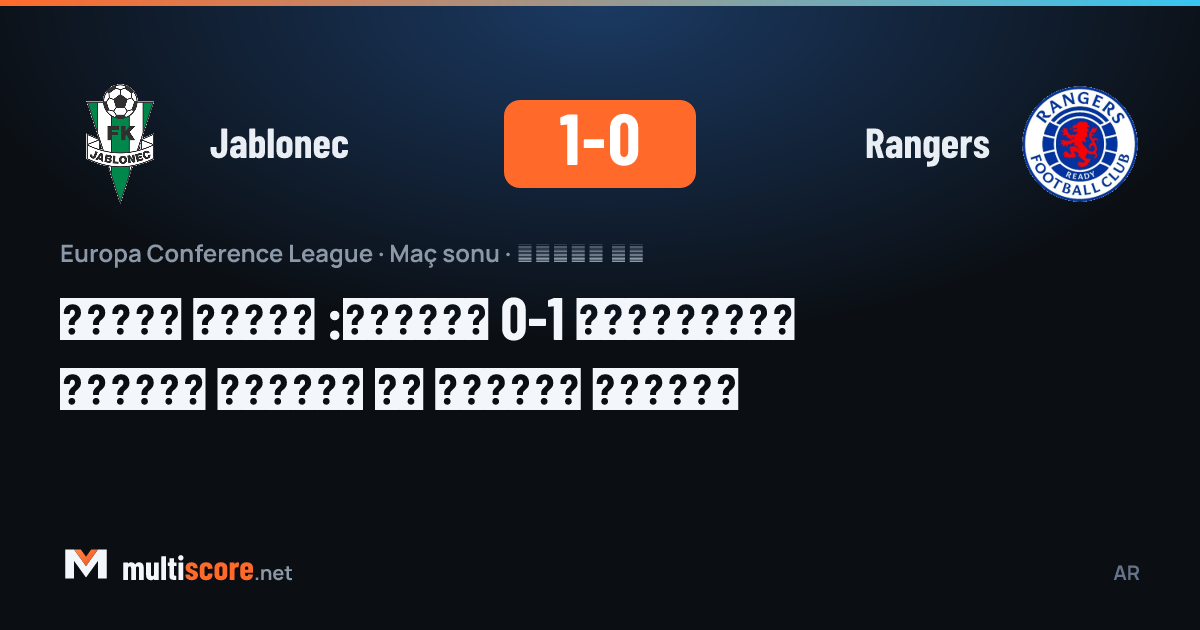 Jablonec - Rangers