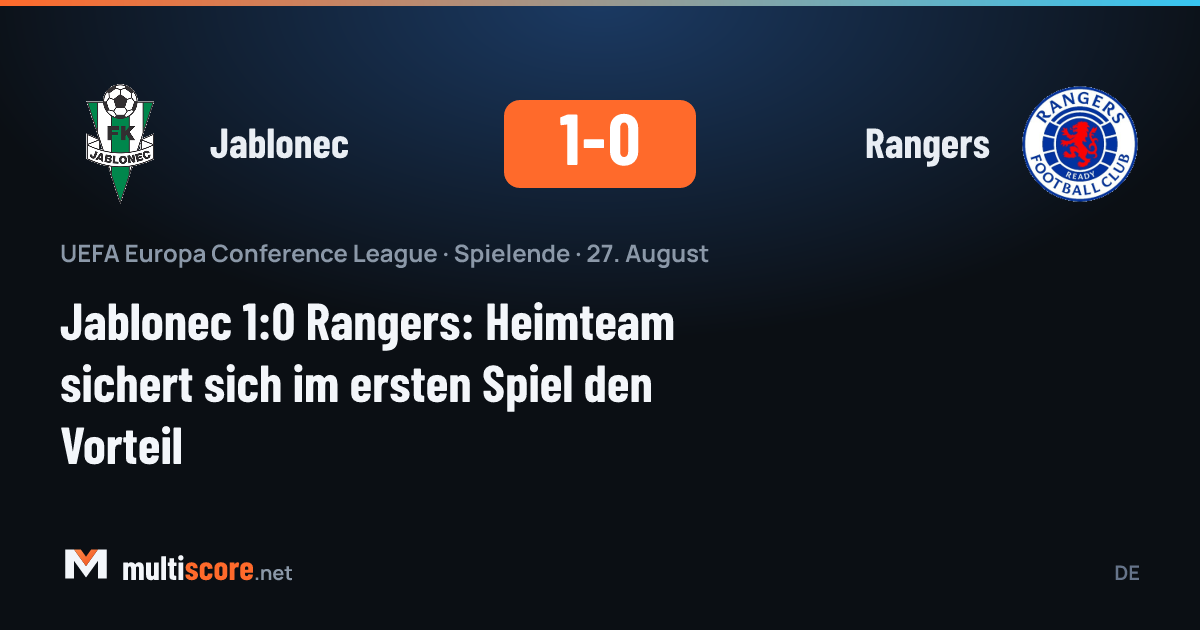 Jablonec - Rangers