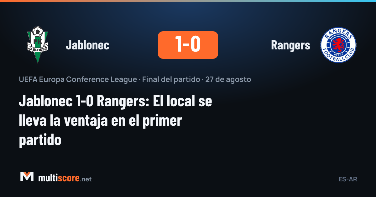 Jablonec - Rangers