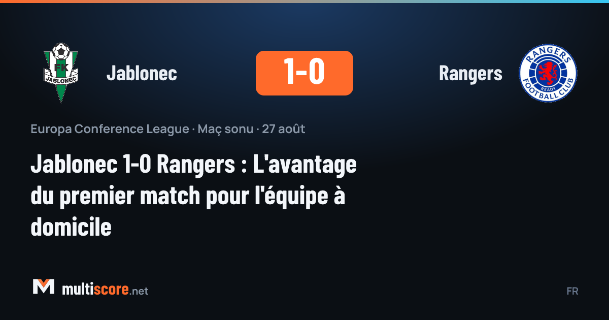 Jablonec - Rangers