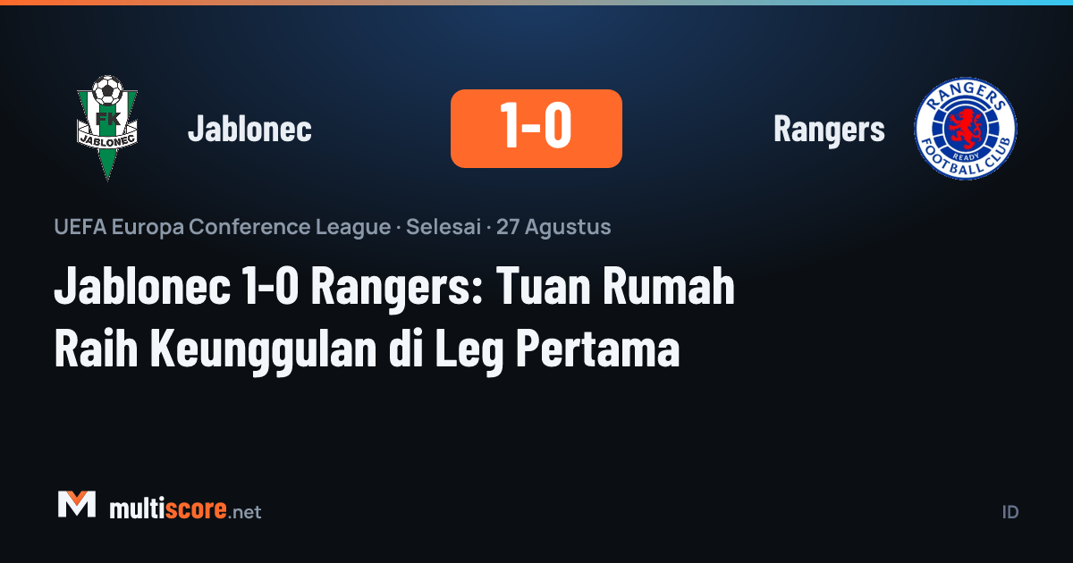 Jablonec - Rangers