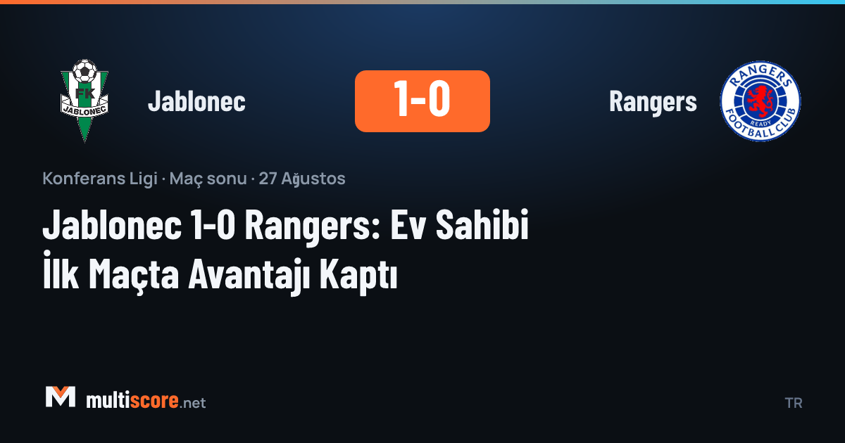 Jablonec - Rangers