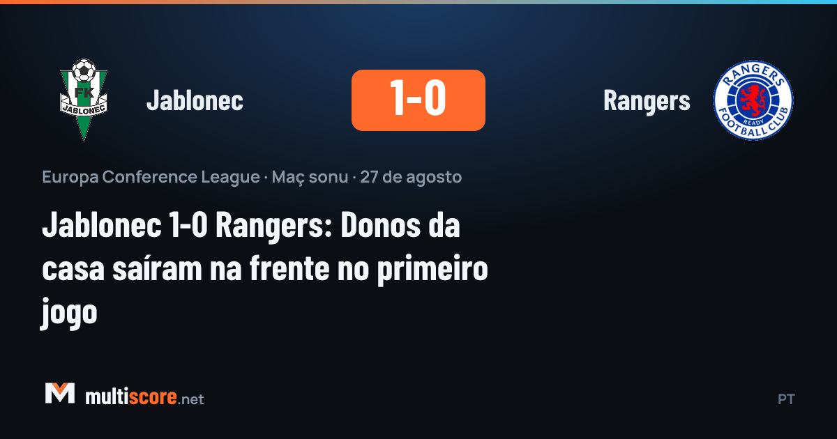 Jablonec - Rangers