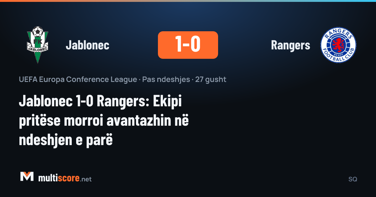 Jablonec - Rangers