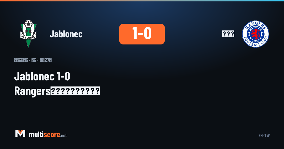 Jablonec - Rangers