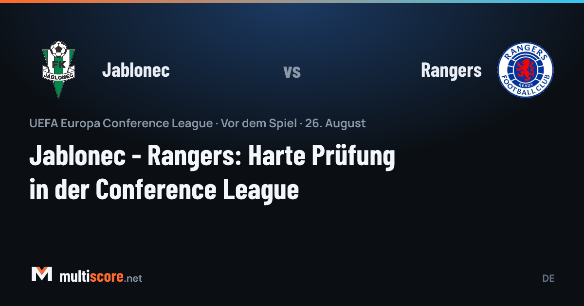 Jablonec - Rangers